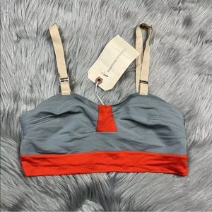 VPL Gray Multicolored Bralette Bra Size Small